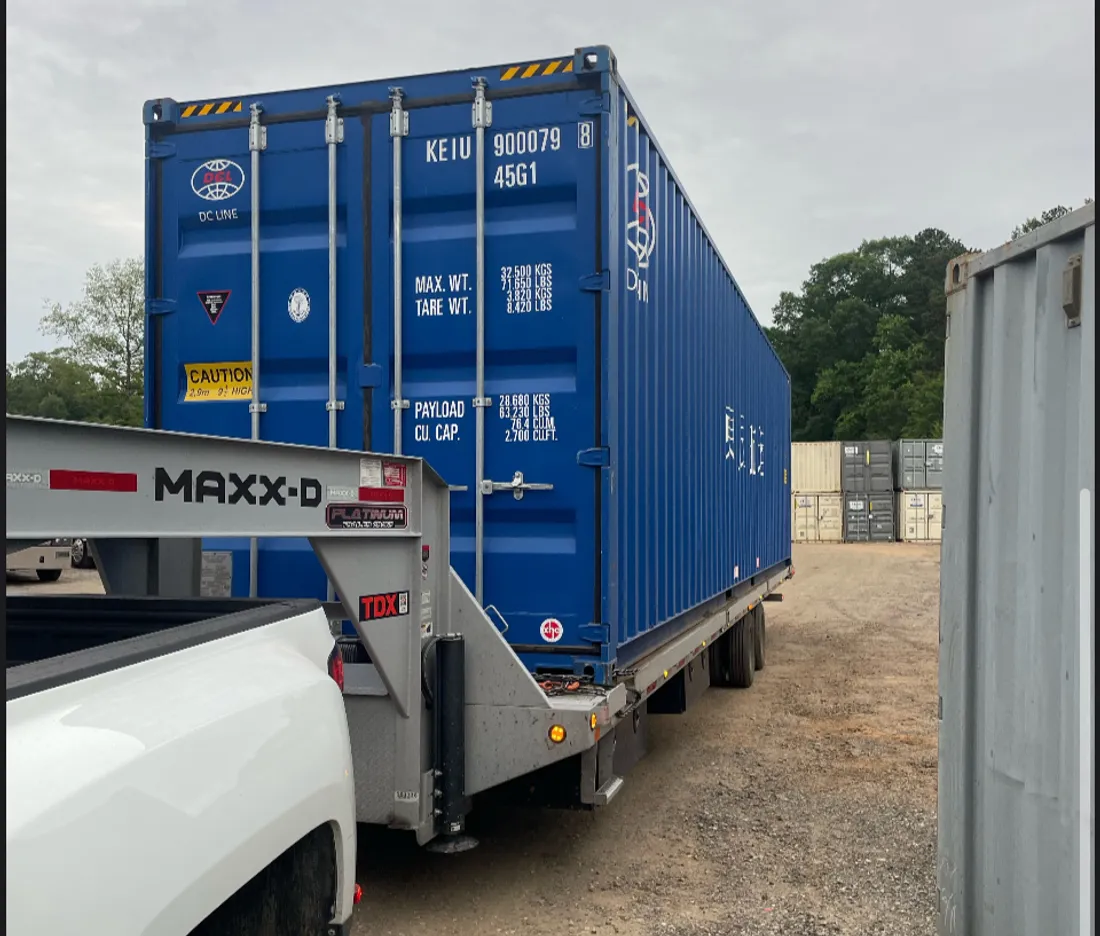 40-ft cargo-worthy container on a rural property